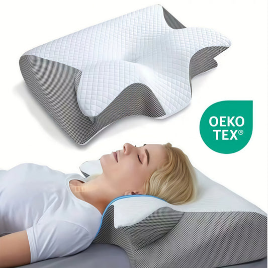 Cross-border Amazon horn butterfly shape slow rebound memory foam pillow helps sleep and protects the cervical spine zero pressure memory pillow